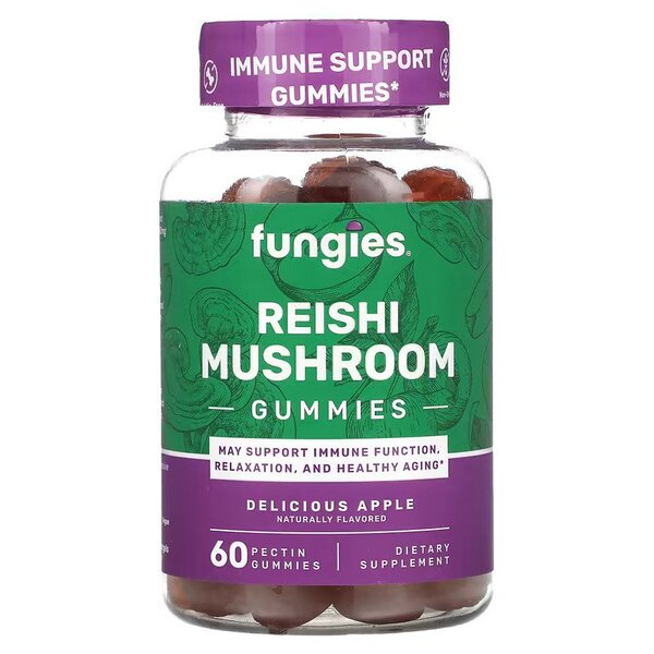 Reishi Mushroom Gummies, Delicious Apple - 60 gummies - Sense42 Beauty and Health