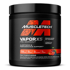 Vapor X5 Pre-Workout, Fruit Punch - 247g - Sense42 Beauty and Health