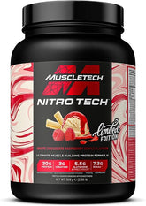 Nitro-Tech, White Chocolate Raspberry Ripple - 908g - Sense42 Beauty and Health