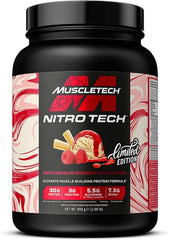 Nitro-Tech, White Chocolate Raspberry Ripple - 908g - Sense42 Beauty and Health