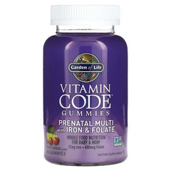 Vitamin Code Prenatal Multi with Iron & Folate Gummies, Cherry Lemonade - 90 gummies - Sense42 Beauty and Health