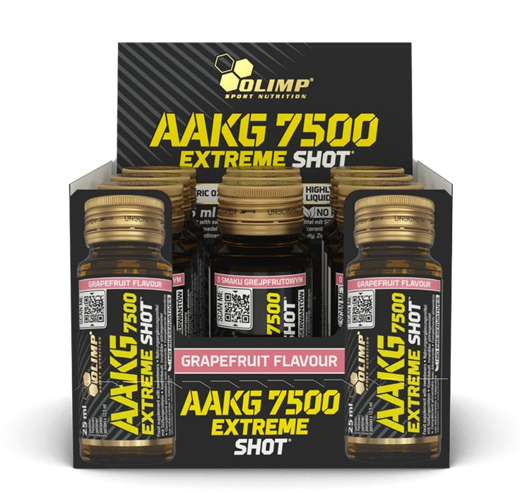 AAKG 7500 Extreme Shot, Grapefruit - 9 x 25 ml. - Sense42 Beauty and Health