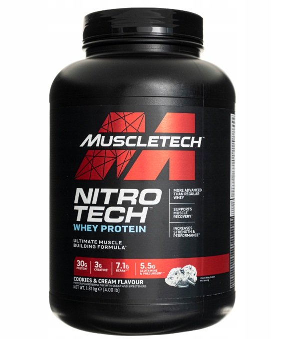 Nitro-Tech, Cookies & Cream - 1810g - Sense42 Beauty and Health