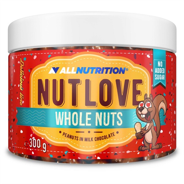 Nutlove Whole Nuts, Peanuts in Milk Chocolate - 300g - Sense42 Beauty and Health