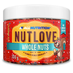 Nutlove Whole Nuts, Peanuts in Milk Chocolate - 300g - Sense42 Beauty and Health