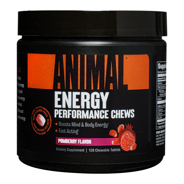 Animal Energy Performance Chew Tabs, Pomberry - 120 chewable tablets - Sense42 Beauty and Health