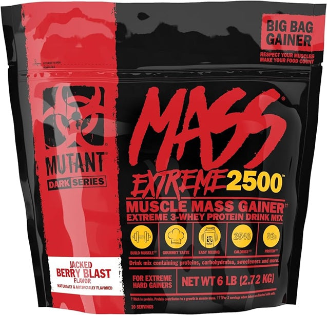 Mutant Mass Extreme 2500, Jacked Berry Blast - 2720g - Sense42 Beauty and Health