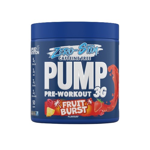 Pump 3G Pre-Workout (Zero Stimulant), Fruit Burst - 375g - Sense42 Beauty and Health