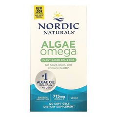 Algae Omega, 715mg Omega 3 - 120 softgels - Sense42 Beauty and Health
