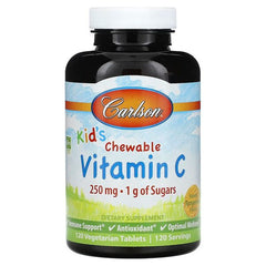Kid's Chewable Vitamin C, 250mg Natural Tangerine - 120 vegetarian tablets - Sense42 Beauty and Health