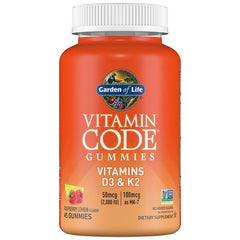 Vitamin Code Gummies Vitamins D3 & K2, Raspberry Lemon - 45 gummies - Sense42 Beauty and Health