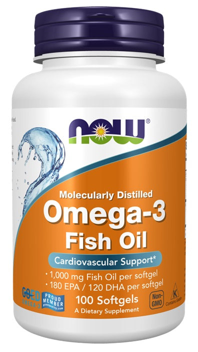 Omega-3 Fish Oil, Molecularly Distilled - 100 softgels - Sense42 Beauty and Health