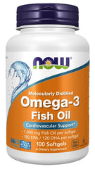 Omega-3 Fish Oil, Molecularly Distilled - 100 softgels - Sense42 Beauty and Health