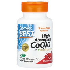 High Absorption CoQ10 with BioPerine, 200mg - 60 vcaps - Sense42 Beauty and Health