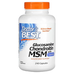 Glucosamine Chondroitin MSM with OptiMSM - 240 caps - Sense42 Beauty and Health