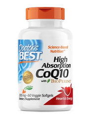 High Absorption CoQ10 with BioPerine, 200mg - 60 veggie softgels - Sense42 Beauty and Health
