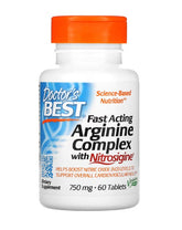 Fast Acting Arginine Complex with Nitrosigine, 750mg - 60 tablets - Sense42 Beauty and Health