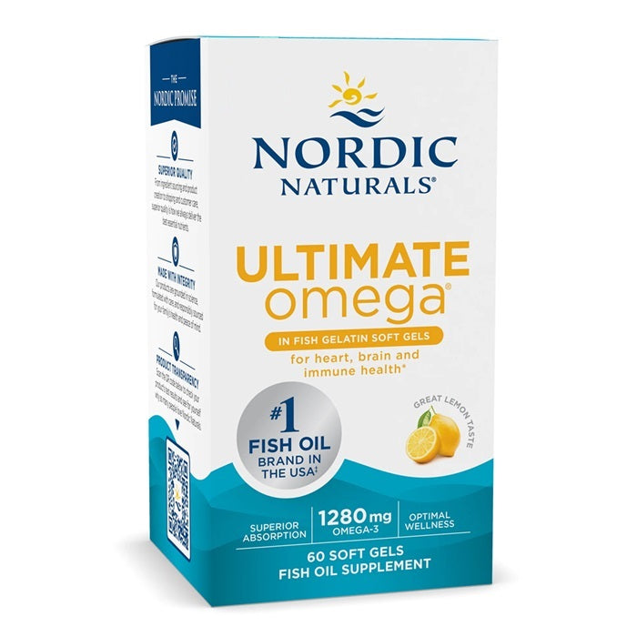 Ultimate Omega in Fish Gelatin, 1280mg Lemon - 60 softgels - Sense42 Beauty and Health