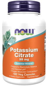 Potassium Citrate, 99mg - 180 vcaps - Sense42 Beauty and Health