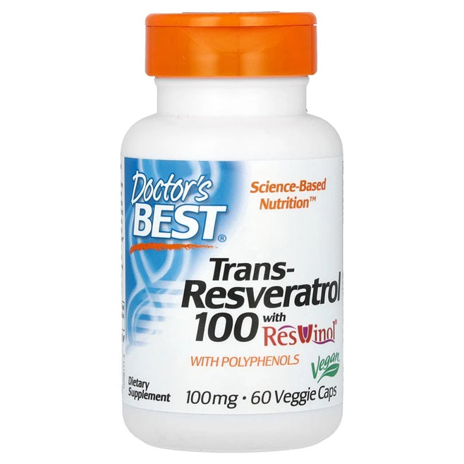 Trans-Resveratrol with ResVinol, 100mg - 60 vcaps - Sense42 Beauty and Health