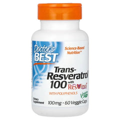 Trans-Resveratrol with ResVinol, 100mg - 60 vcaps - Sense42 Beauty and Health