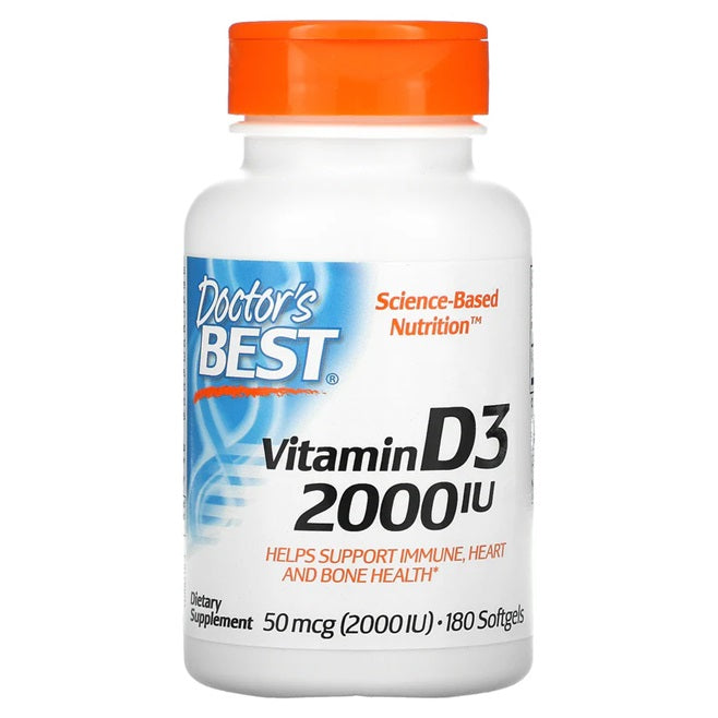 Vitamin D3, 2000 IU - 180 softgels - Sense42 Beauty and Health