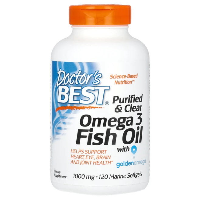 Purified & Clear Omega 3 Fish Oil, 1000mg - 120 marine softgels - Sense42 Beauty and Health