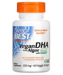 Vegan DHA from Algae, 200mg - 60 veggie softgels - Sense42 Beauty and Health