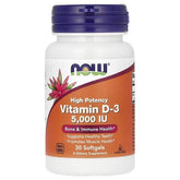 Vitamin D-3, 5000 IU - 30 softgels - Sense42 Beauty and Health