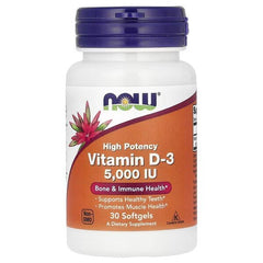Vitamin D-3, 5000 IU - 30 softgels - Sense42 Beauty and Health