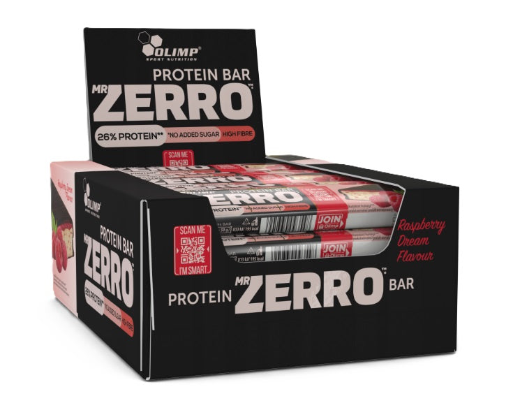 Mr Zerro Protein Bar, Raspberry Dream - 25 x 50g - Sense42 Beauty and Health