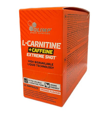 L-Carnitine + Caffeine Extreme Shot, Orange - 10 x 25 ml. - Sense42 Beauty and Health
