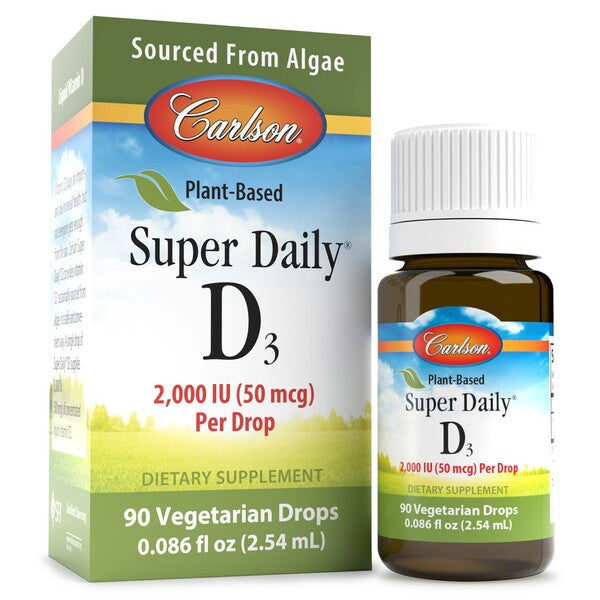 Plant-Based Super Daily D3, 2000 IU - 2.54 ml. - Sense42 Beauty and Health