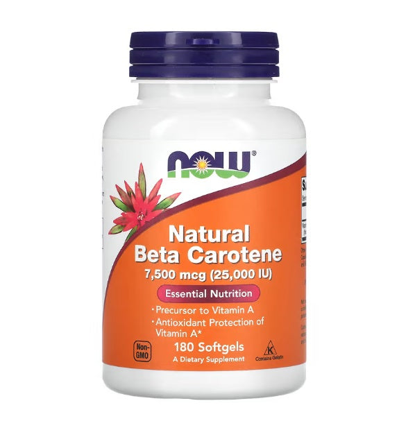 Beta Carotene Natural, 25 000 IU - 180 softgels - Sense42 Beauty and Health