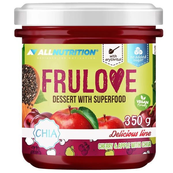 Allnutrition Frulove Dessert with Superfood, Cherry & Apple with Chia - 350g - Sense42 Beauty and Health