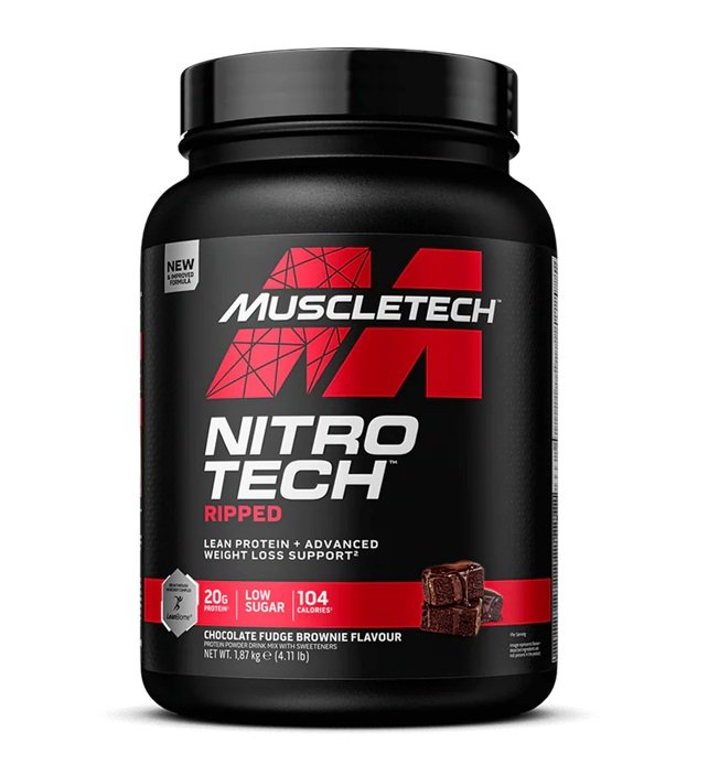 Nitro-Tech Ripped, Chocolate Fudge Brownie - 1870g - Sense42 Beauty and Health