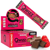 Qwizz 35% Protein Bar, Chocolate Raspberry - 12 x 60g - Sense42 Beauty and Health