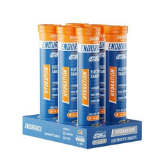 Endurance Hydration Electrolyte Effervescent Tablets, Orange - 6 x 20 tabs - Sense42 Beauty and Health