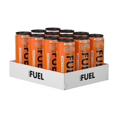 Bodyfuel Energy Cans, Orange - 12 x 330 ml. - Sense42 Beauty and Health