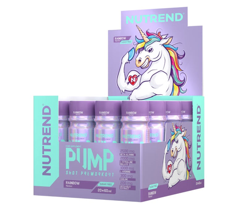 Pump Pre-Workout Shot, Rainbow - 20 x 60 ml. - Sense42 Beauty and Health