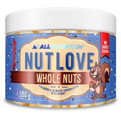 Nutlove Whole Nuts, Almonds in White Chocolate & Coconut - 300g - Sense42 Beauty and Health