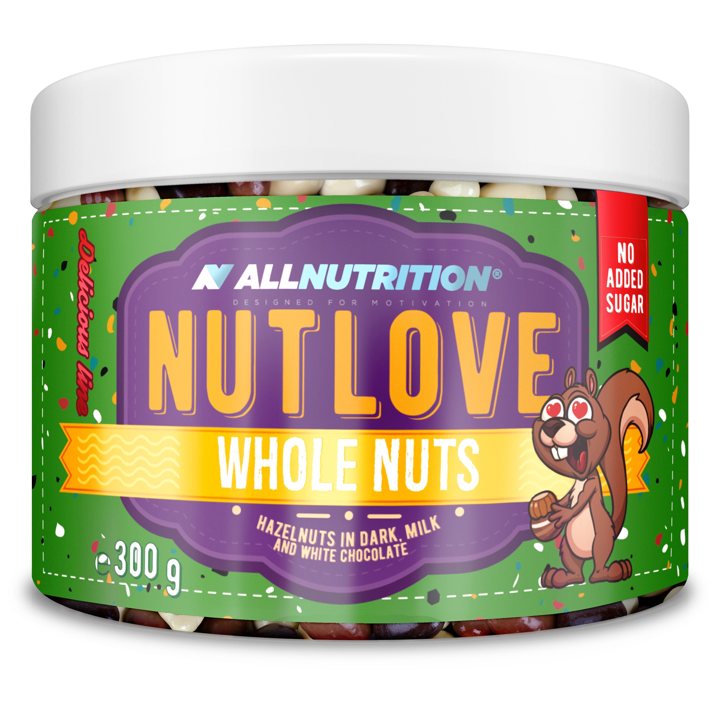 Nutlove Whole Nuts, Hazelnuts in Dark, Milk and White Chocolate - 300g - Sense42 Beauty and Health