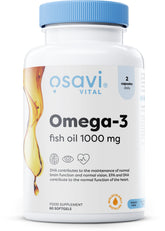 Osavi Omega-3 Fish Oil Molecularly Distilled, 1000mg - 60 softgels