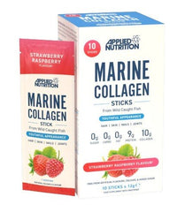 Applied Nutrition Marine Collagen Sticks, Strawberry Raspberry - 10 x 12g
