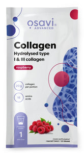 Osavi Collagen Hydrolysed Type I & III, Raspberry - 22g (1 serving)