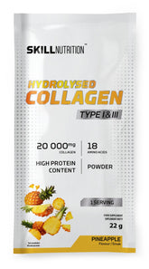 Skill Nutrition Hydrolysed Collagen Type I & III, Pineapple - 22g (1 serving)