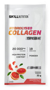 Skill Nutrition Hydrolysed Collagen Type I & III, Grapefruit - 22g (1 serving)