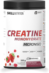 Skill Nutrition Micronised Creatine Monohydrate Flavoured, Berry Blast - 500g
