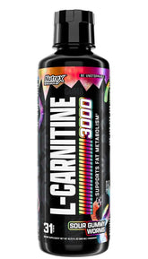 Nutrex L-Carnitine 3000, Sour Gummy Worms - 465 ml.