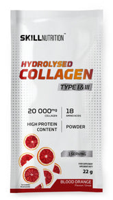 Skill Nutrition Hydrolysed Collagen Type I & III, Blood orange - 22g (1 serving)